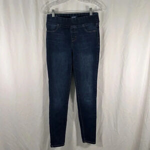 Old Navy Jeggings Women's 6 Dark Wash Denim Rockstar Pull On Mid Rise Cotton Ble